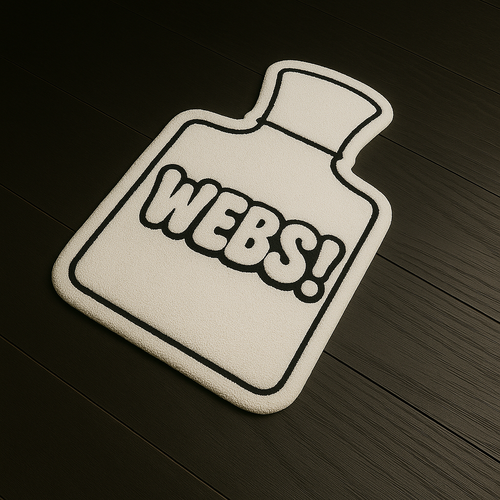 Modern Cologne Shaped Accent Rug